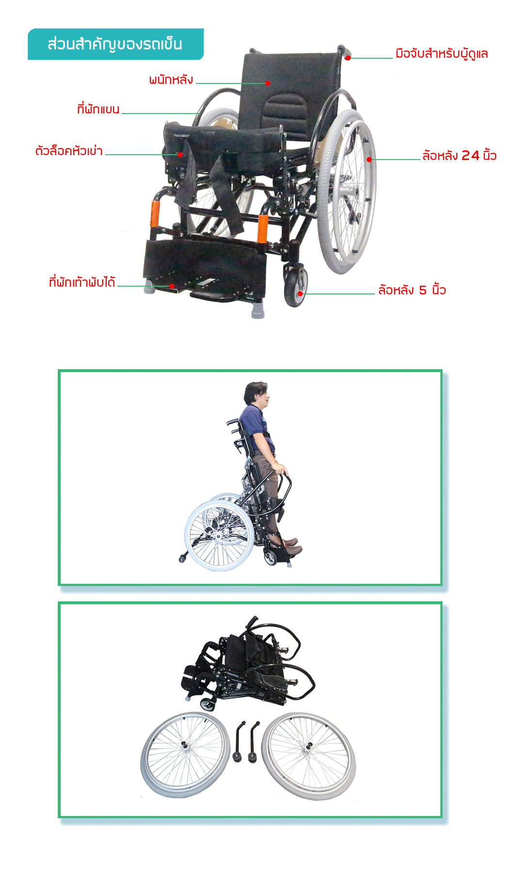 รถเข็น-วีลแชร์-สปอร์ต-ปรับยืน-Standing-Wheelchair-รุ่น-Super-Standing-One