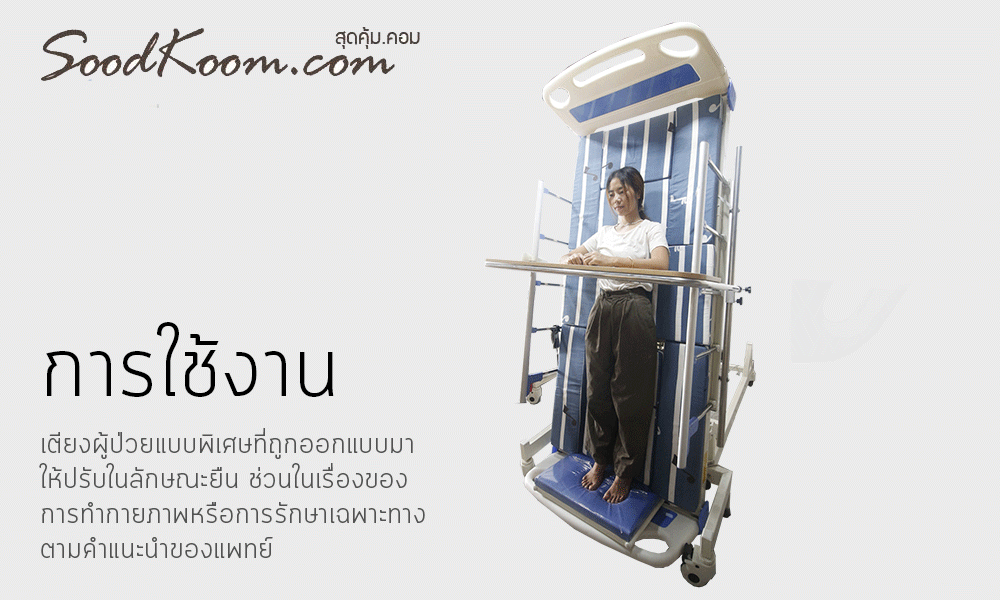 เตียงผู้ป่วยไฟฟ้า แบบปรับยืน รุ่น HB-DH07