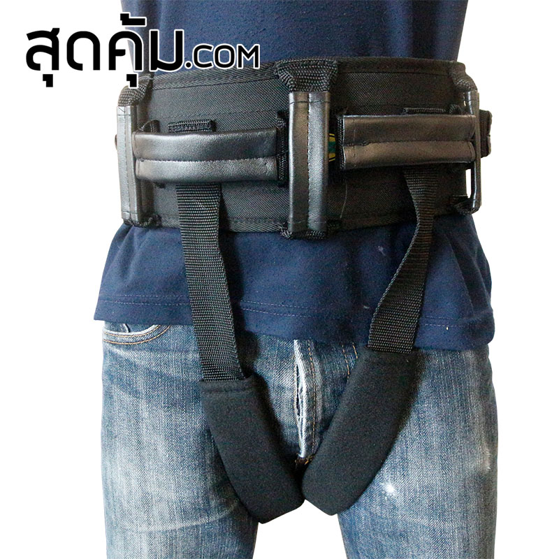 เข็มขัดพยุงตัวผู้ป่วย-เข็มขัดช่วยหัดเดิน-Safety-Transfer-Support-Belt-Size-M-รุ่น-AGES-Belt-Black-Leg